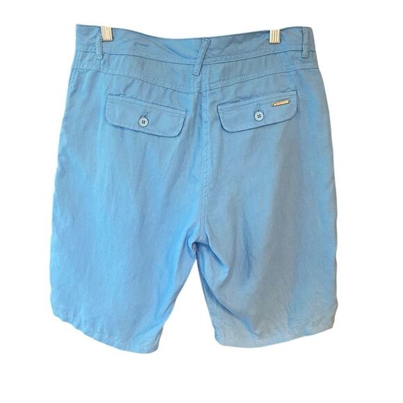 Saint James Sz 8 Classic Luxury Light Blue Chino Bermuda Cotton Shorts - Picture 2 of 8